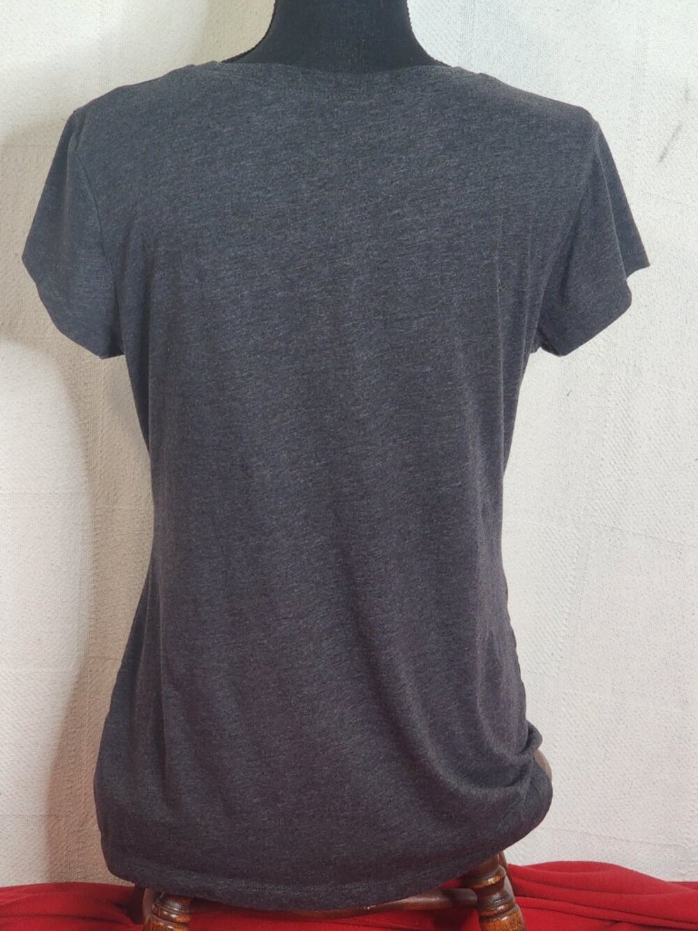 Disney Grey Black Mickey Mouse Graphic Not Now I'm Busy SS Cotton Poly Tee Sz XL - Picture 10 of 16